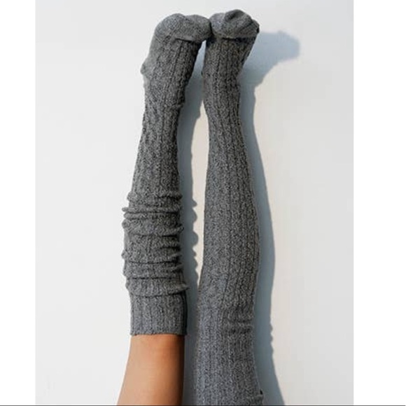 Anthro Lux Thigh High Socks cable knit - Picture 10 of 12